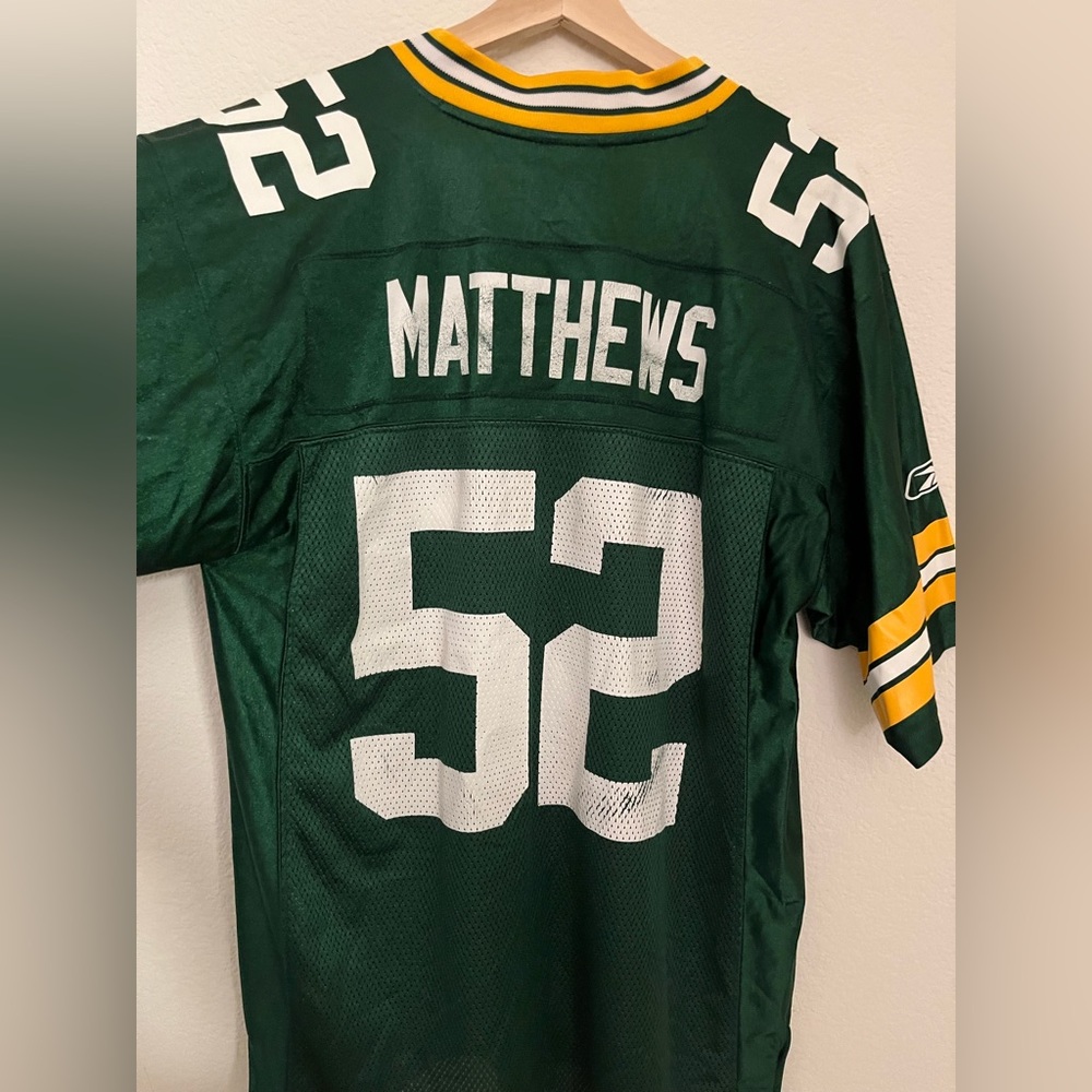 Reebok #52 Matthews Green Bay Packers Jersey